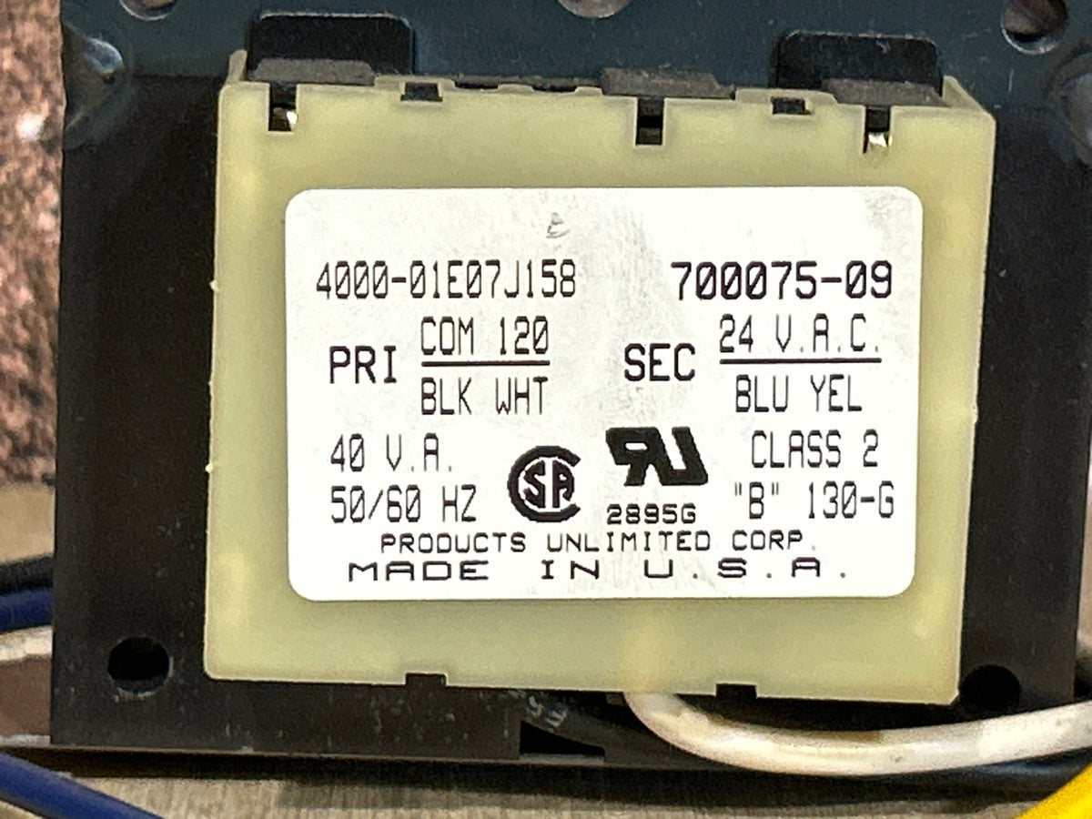 120/24 V, 50/60 Hz, 40VA Transformer
