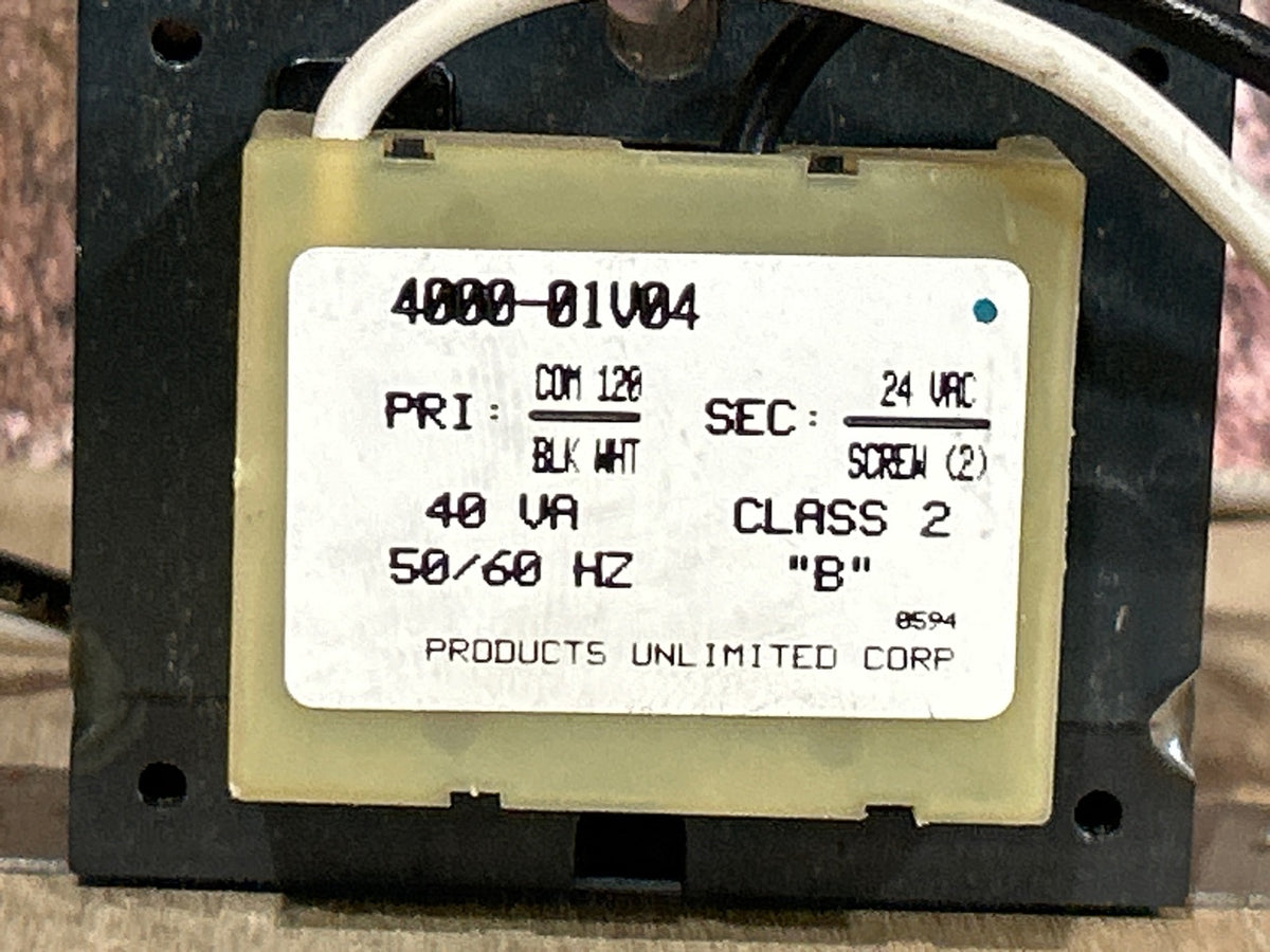 120/24 V, 50/60 Hz, 40VA Transformer