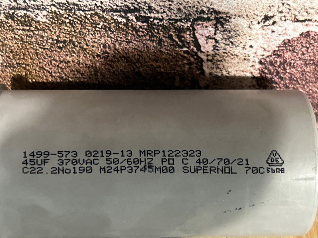 370 Vac, 45MFD 50/60 Hz, Round Capacitor