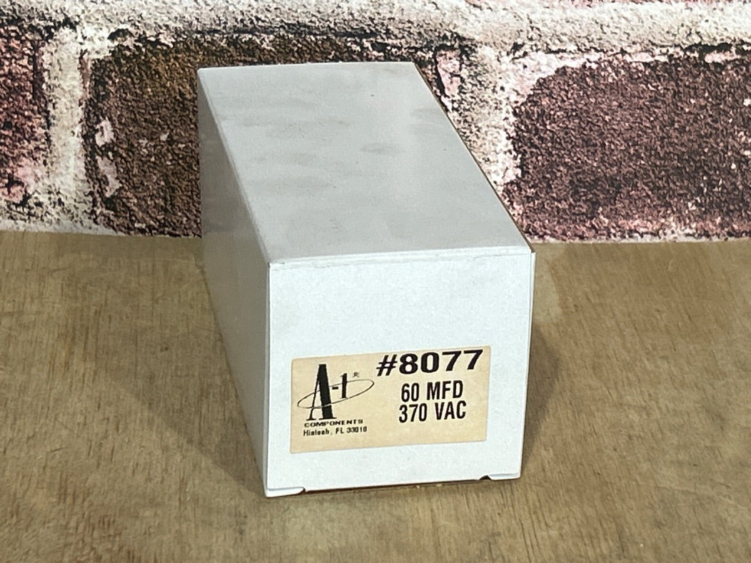 370 Vac, 60MFD 50/60 Hz, Oval Capacitor