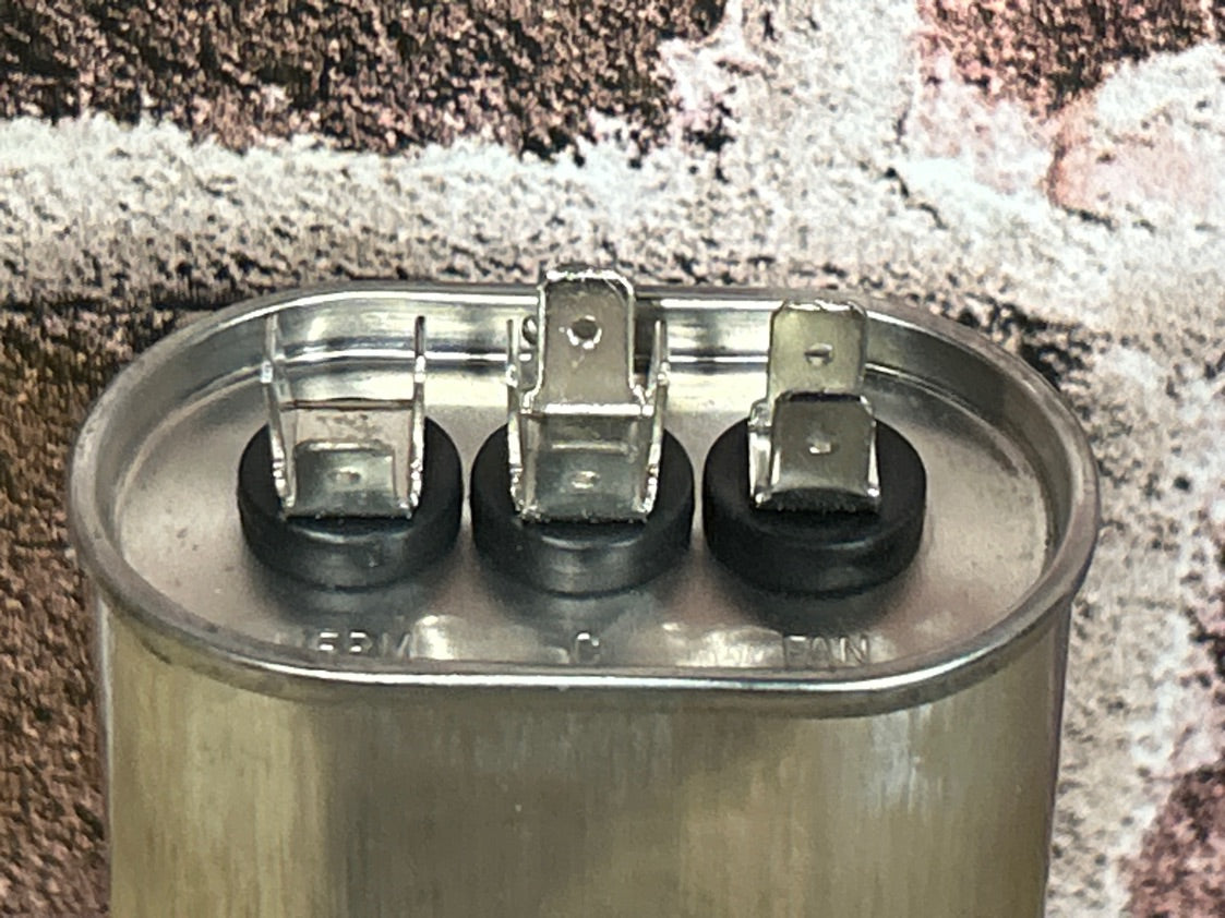 370 Vac, 35+7.5MFD 50/60 Hz, Oval Capacitor