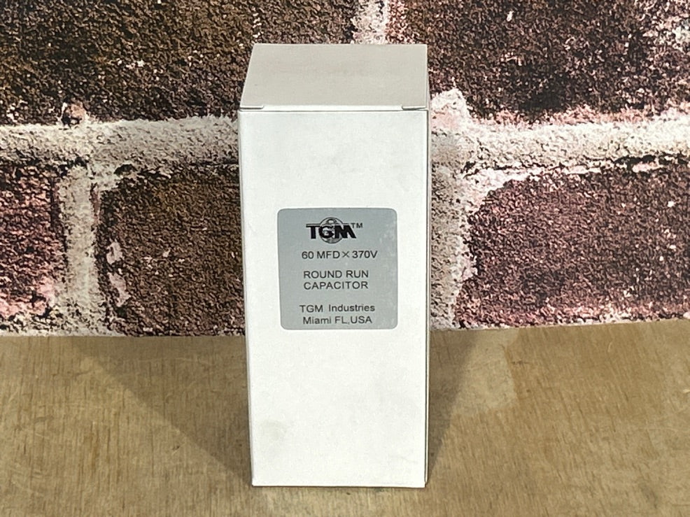 370 Vac, 60MFD 50/60 Hz, Round Capacitor