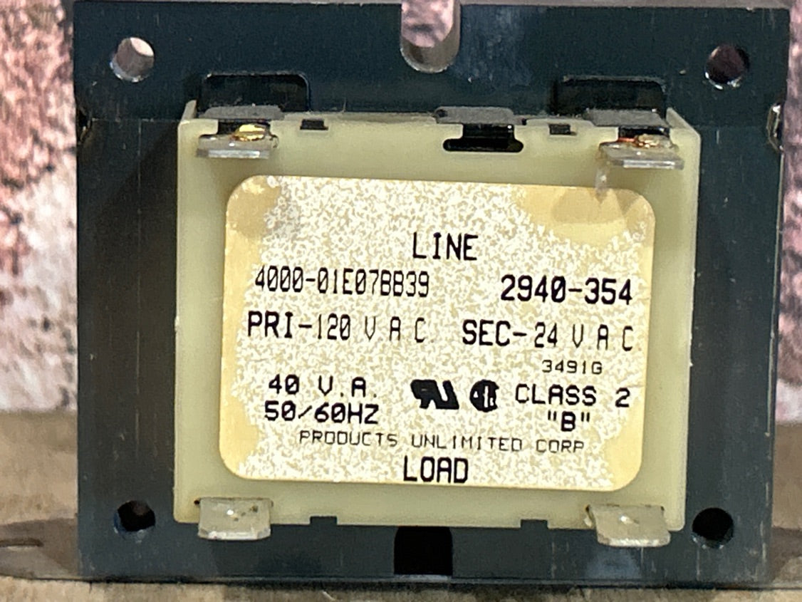 120/24 V, 50/60 Hz, 40VA Transformer