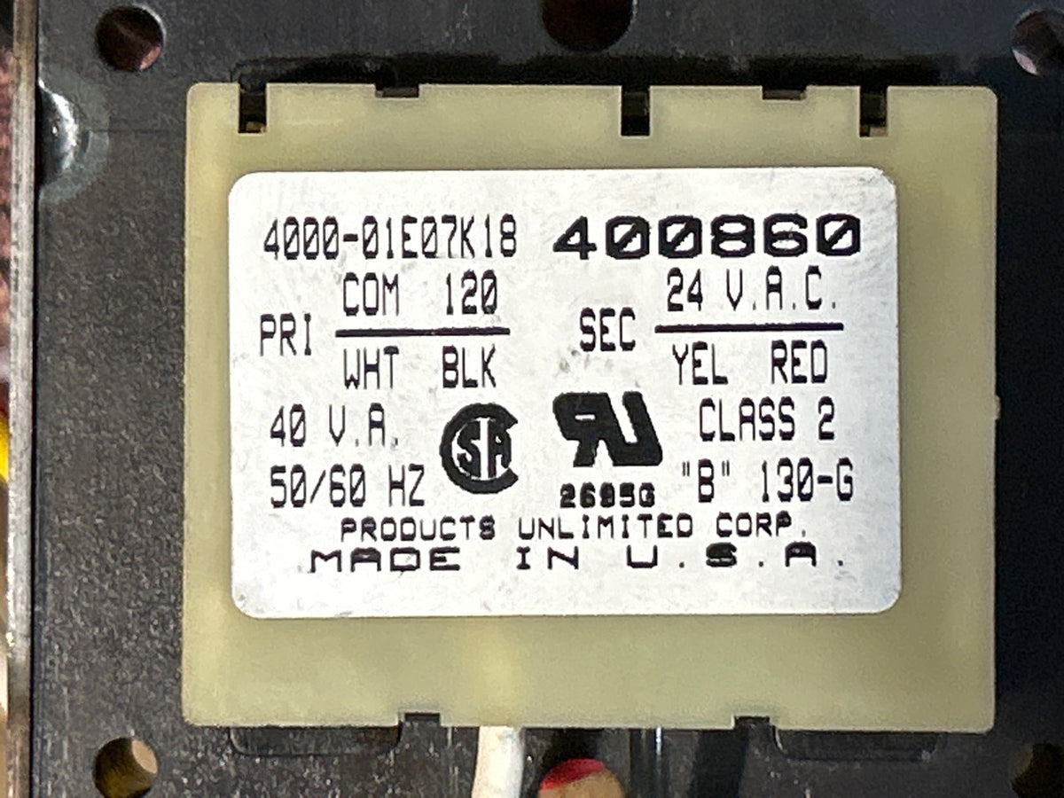 120/24 V, 50/60 Hz, 40VA Transformer