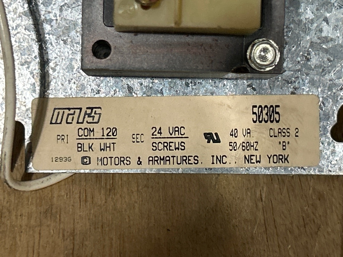 120/24 V, 50/60 Hz, 40VA Transformer
