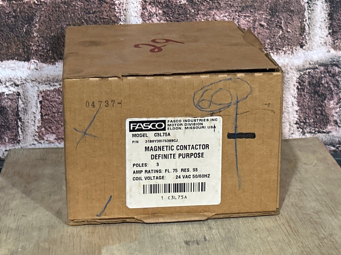 24 V, 50/60 Hz, 75 Amps 3 Pole Contactor