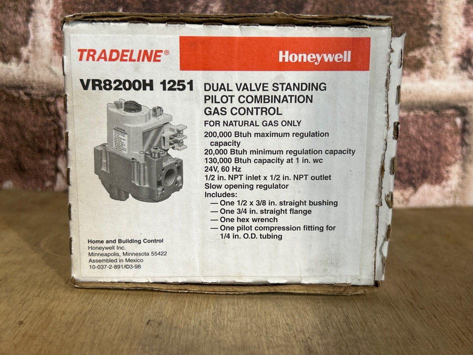 Dual Standing Pilot Combination Gas Control Valve, 1/2"X1/2" NPT