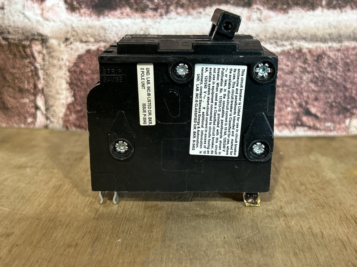 120/240V, 60Hz, 40A, 2 Pole Breaker
