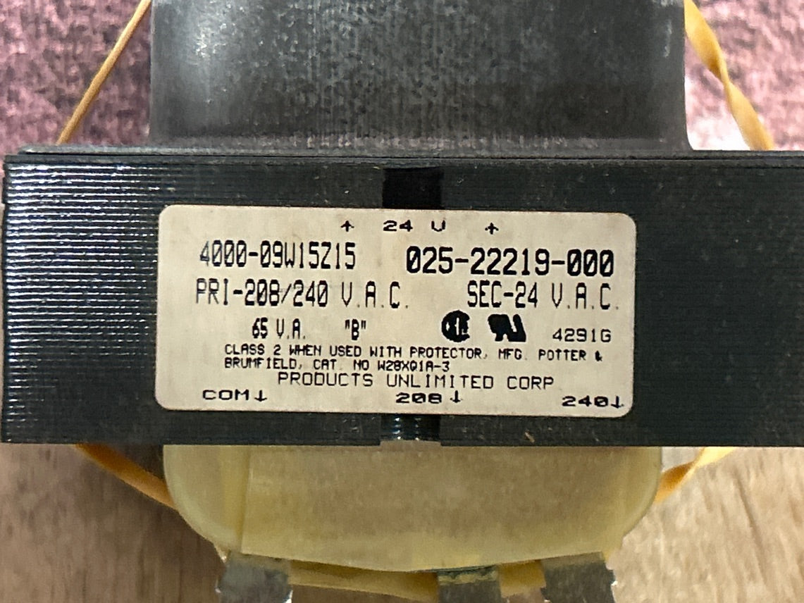 208/240/24 V, 50/60 Hz, 65VA Transformer