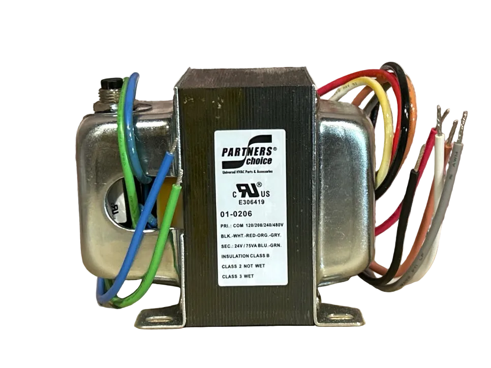 120/208/240/480/24 V, 50/60 Hz, 75VA Transformer