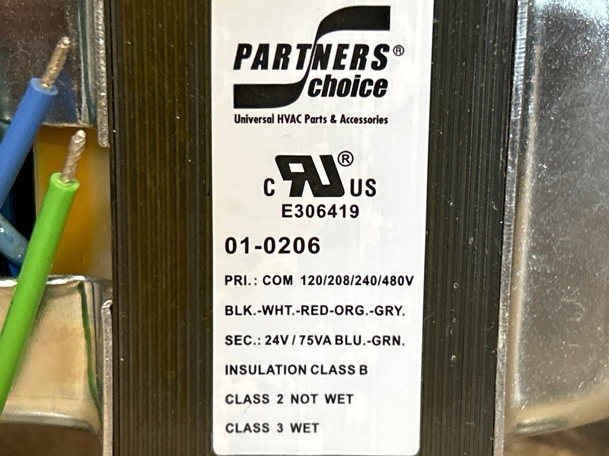 120/208/240/480/24 V, 50/60 Hz, 75VA Transformer
