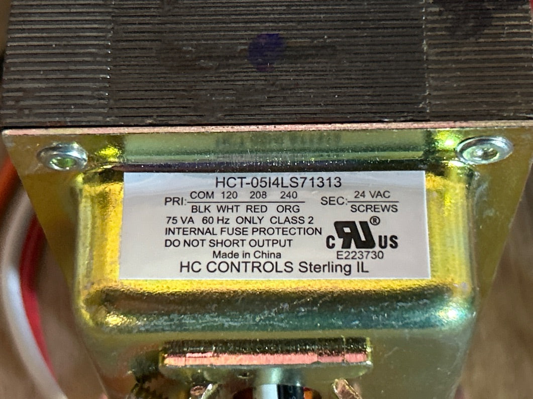 120/208/240/24 V, 60 Hz, 75VA Transformer