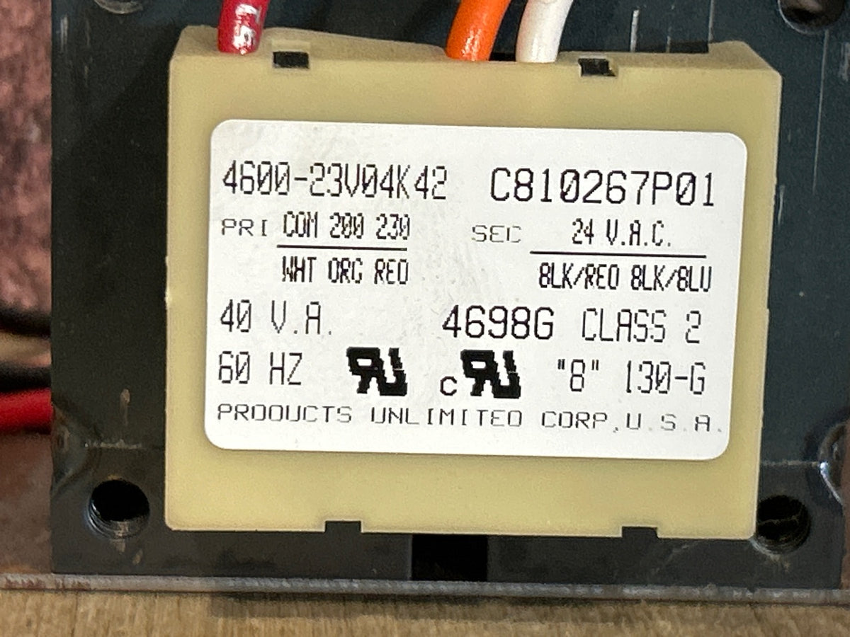 200/230/24 V, 60 Hz, 40VA Transformer