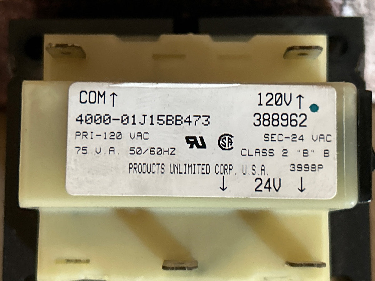 120/24 V, 50/60 Hz, 75VA Transformer