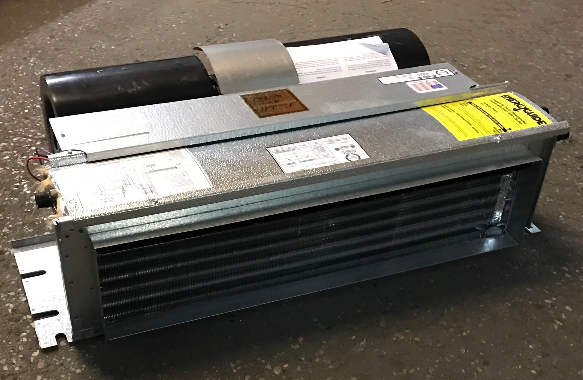 2 TON AC/HP DOUBLE BLOWER CEILING MOUNTED HORIZONTAL FANCOIL UNIT/LESS ELECTRIC HEAT 208-230/60/1 R-22