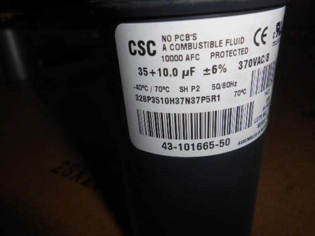 35+10 X 370V AC DUAL RUN CAPACITOR, ROUND