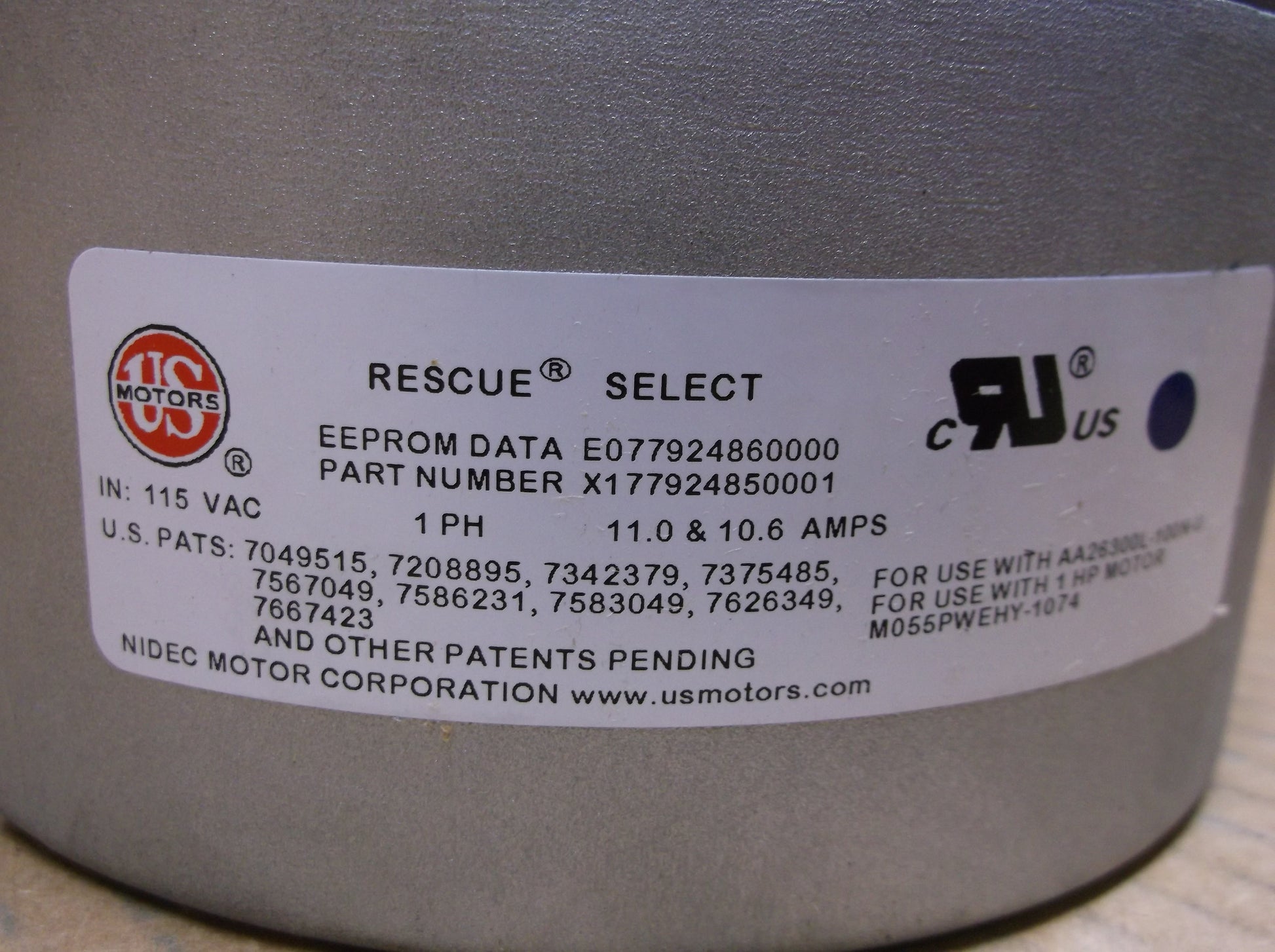 1HP RESCUE SELECT STANDARD ECM DIRECT DRIVE BLOWER MOTOR  115/50-60/1 1050/VARIABLE SPEED   