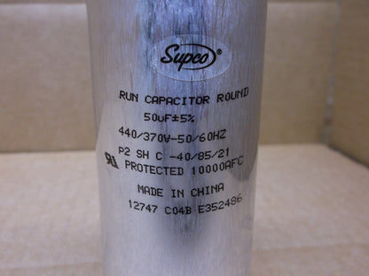 50UF X 440/370VAC ROUND RUN CAPACITOR