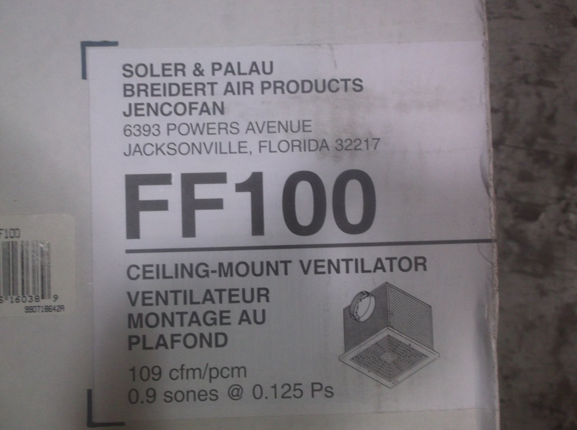 6" SINGLE SPEED VENTILATION CEILING FAN, 120/60/1 CFM 136