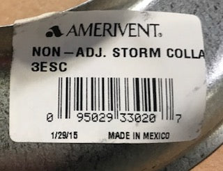 3" B-VENT NON-ADJUSTABLE STORM COLLAR