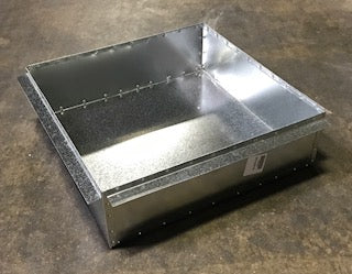 6" X 20-1/4" X 20-1/4" GALVANIZED RETURN AIR BOX/W FLANGES