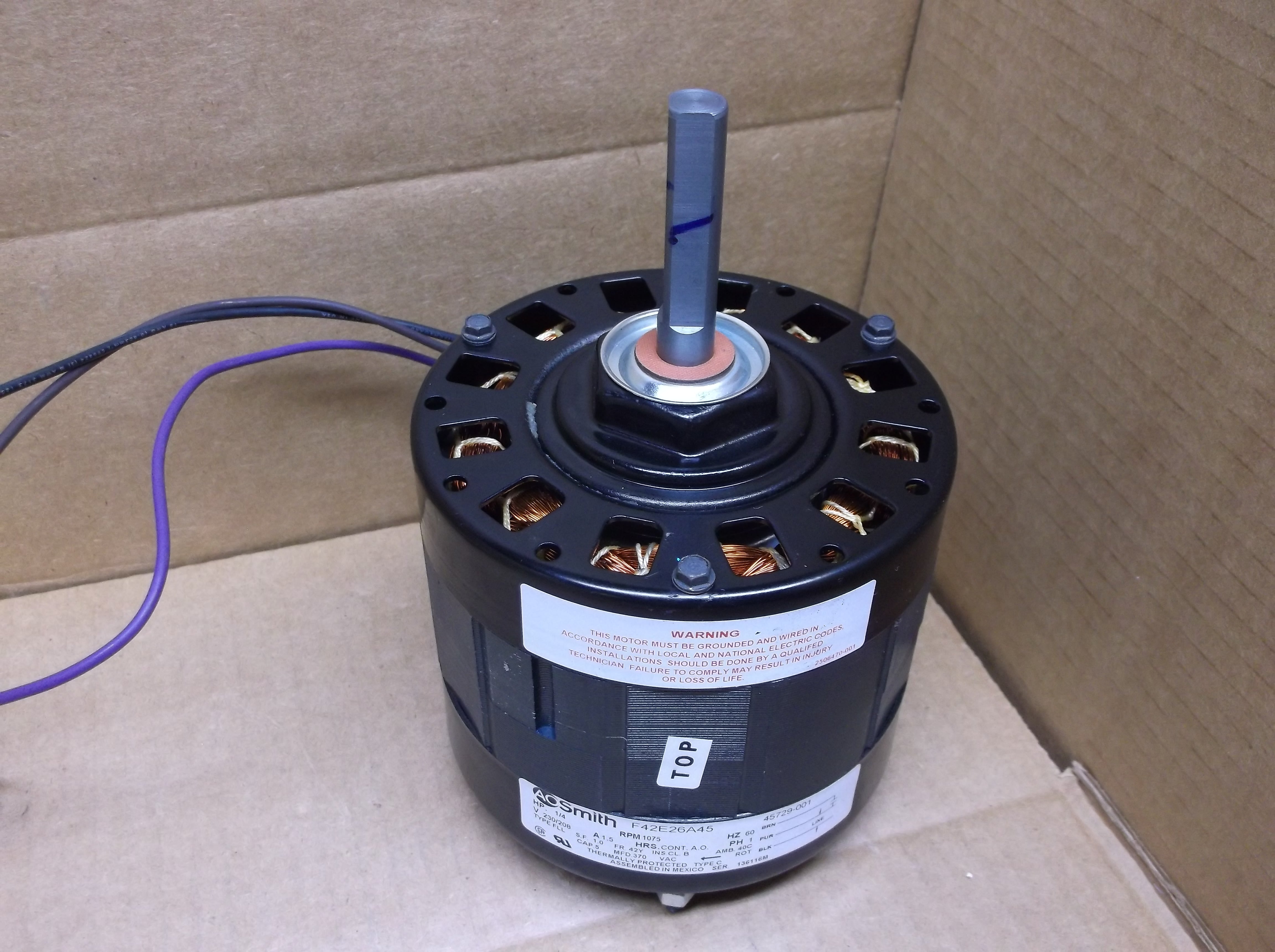 1 4HP Furnace Blower Motor 208 230 60 1 RPM 1075 1 Speed Surplus City Liquidators