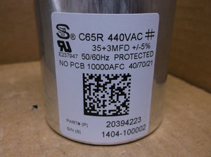 35+3 MFD X 440 VAC ROUND DUAL RUN CAPACITOR