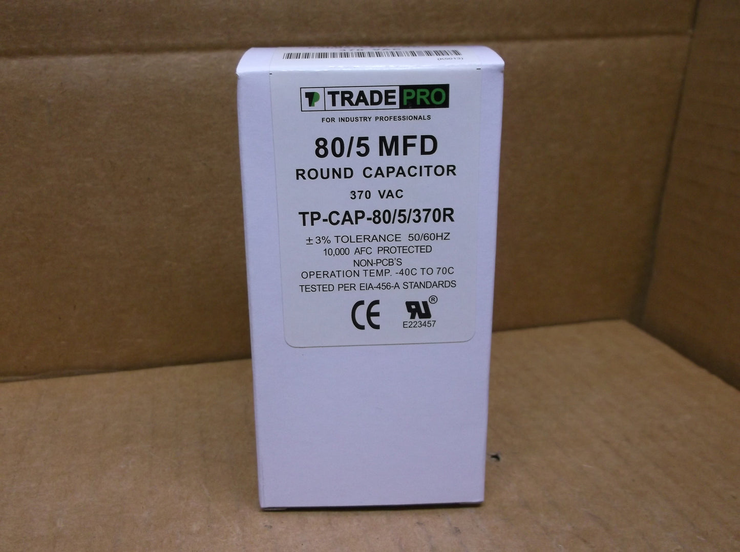 80+5 MFD X 370VAC ROUND DUAL RUN CAPACITOR