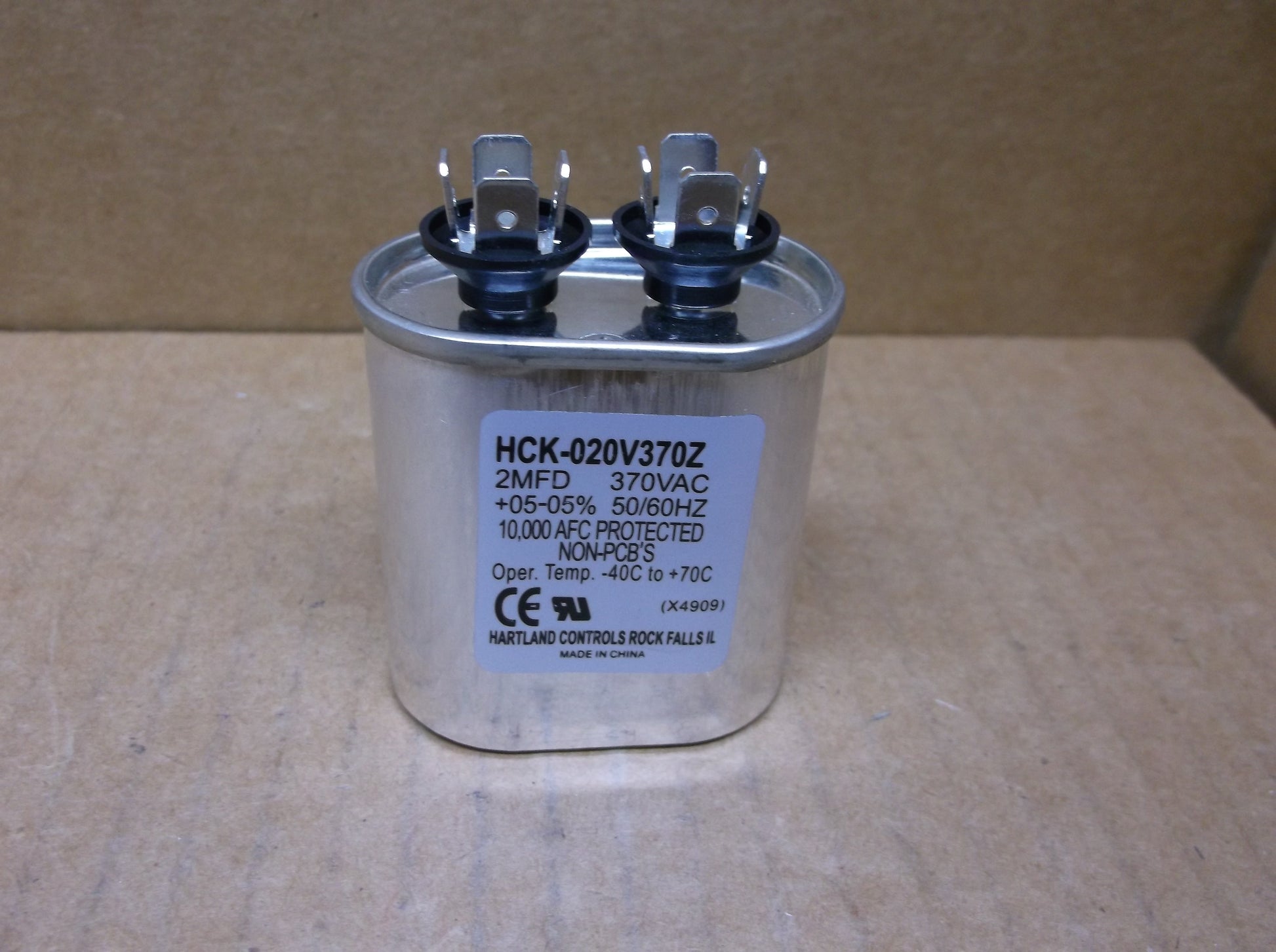 2 MFD X 370 VAC OVAL RUN CAPACITOR