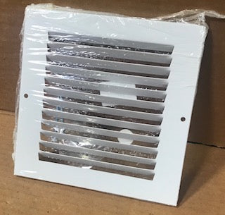 6" X 6" WHITE STEEL RETURN AIR GRILLE