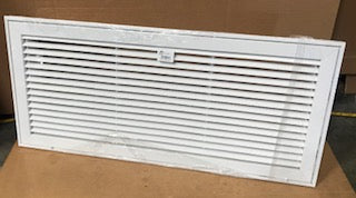 30" X 12" WHITE STEEL FIXED BAR FILTER GRILLE