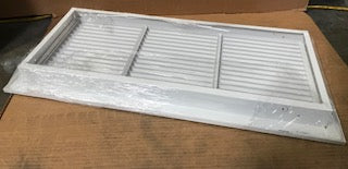 30" X 12" WHITE STEEL FIXED BAR FILTER GRILLE