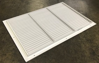 20" X 30" WHITE STEEL LAY-IN STATIONARY BAR HORIZONTAL RETURN GRILLE