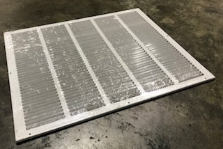 20" X 25" WHITE STEEL RETURN AIR GRILLE