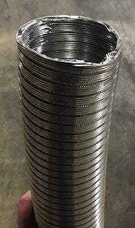 3" X 20' "SEMI-RIGID" NON-COMBUSTIBLE CORRUGATED ALUMINUM FLEX DUCT/W PLAIN ENDS