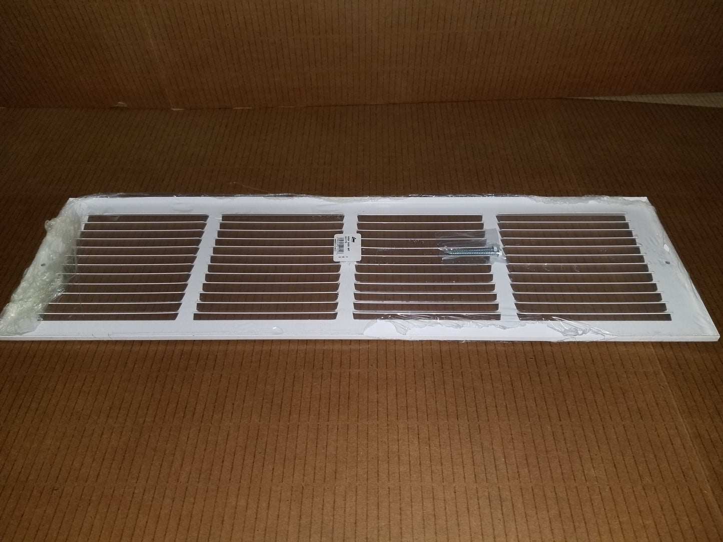 24" X 6" WHITE STEEL RETURN AIR GRILLE