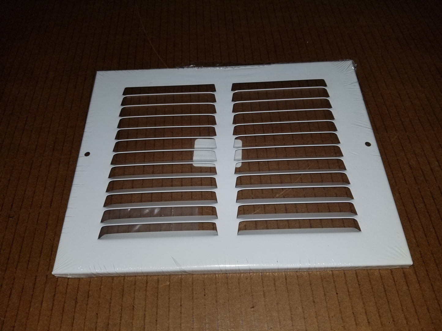 8" X 6" WHITE STEEL RETURN AIR GRILLE