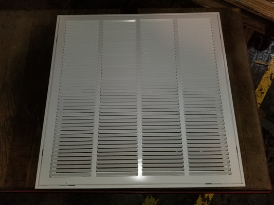 24" X 24" WHITE STEEL STAMP-FACED RETURN AIR FILTER GRILLE