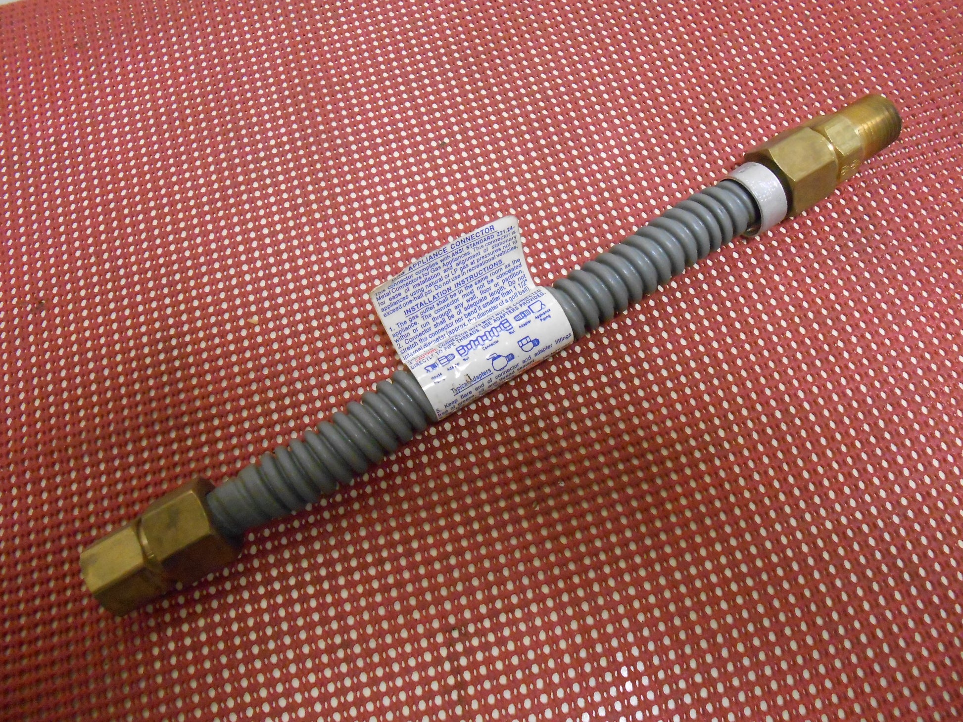 FLEX GAS APPLIANCE CONNECTOR 1/2" X 12"