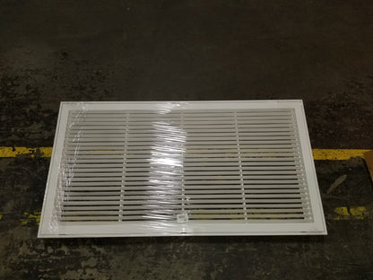 40" X 20" WHITE STEEL FIXED BAR HORIZONTAL FILTER GRILLE