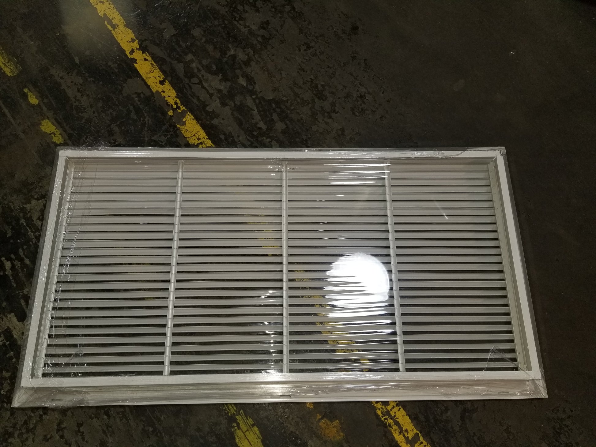 40" X 20" WHITE STEEL FIXED BAR HORIZONTAL FILTER GRILLE