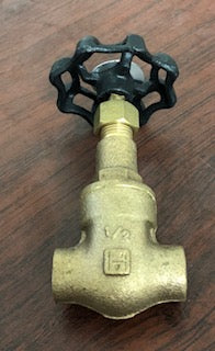 1/2" SWEAT BRONZE GATE VALVE/W OPERATING WHEEL