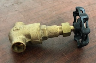 1/2" SWEAT BRONZE GATE VALVE/W OPERATING WHEEL