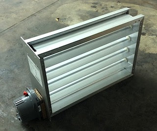 12" X 18" RECTANGLE "TrueZone" ADJUSTABLE MOTORIZED POWER OPEN AND SPRING CLOSE ZONE DAMPER, 24/60/1
