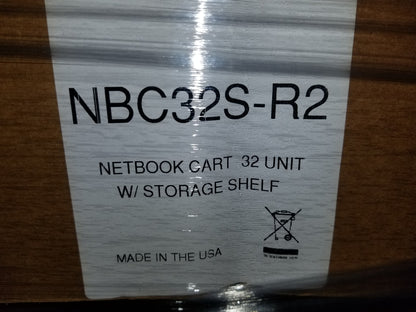 NETBOOK CART 32 UNIT W/ STORAGE SHELF