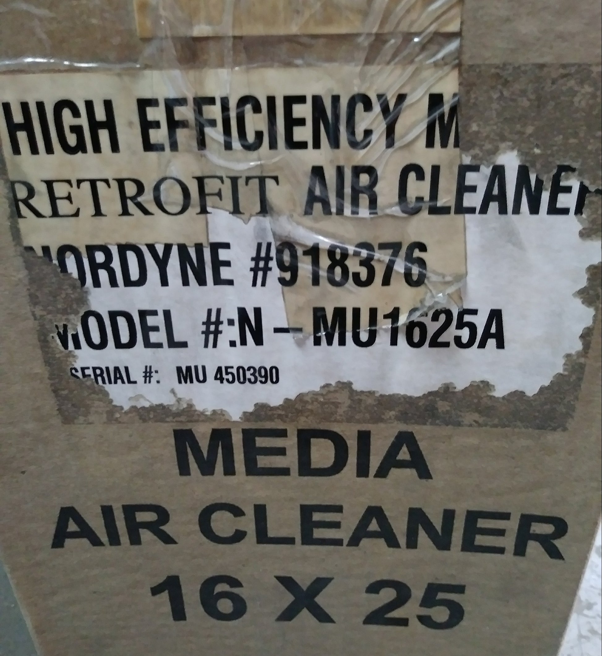 13-5/8" X 24-1/8" HIGH EFFICIENCY RETROFIT MEDIA AIR CLEANER FOR AIR HANDLER