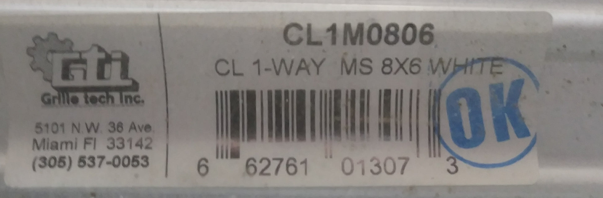 6" X 8" ALUMINUM CEILING 1-WAY DEFLECTION SUPPLY, MULTI-SHUTTER