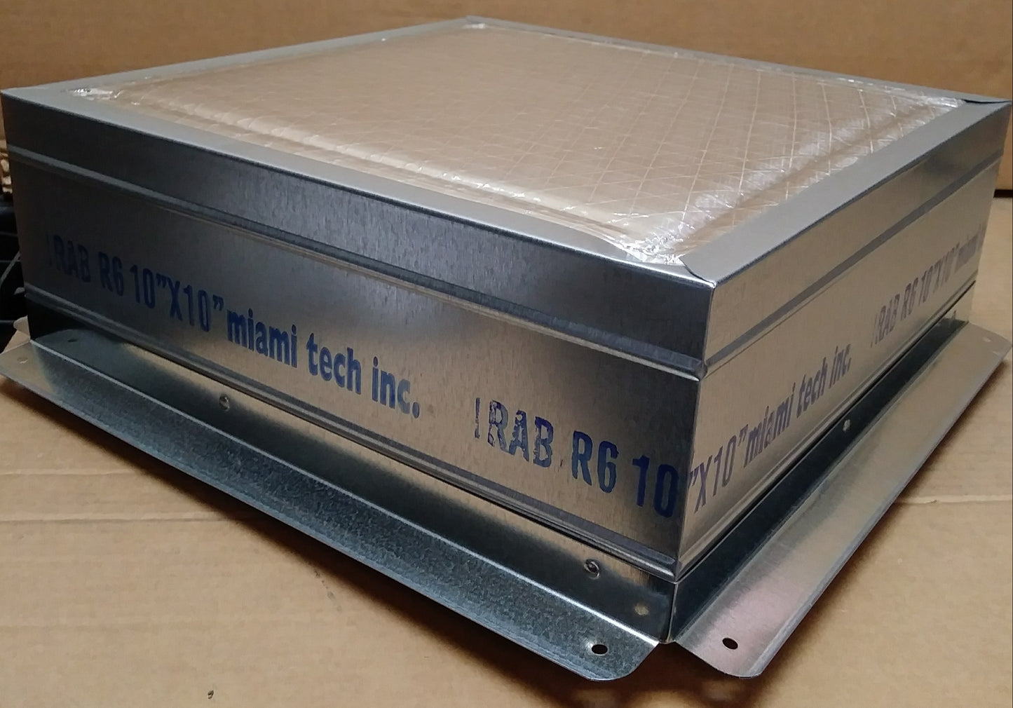 10" X 10" RETURN AIR BOX, R6, 30 GAUGE