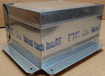 4" X 6" RETURN AIR BOX, R6, 30 GAUGE