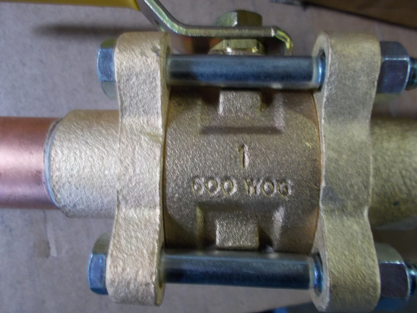 1" SWEAT BRONZE BALL VALVE W/EXTENDED TUBE ENDS OXYGEN CLEANED